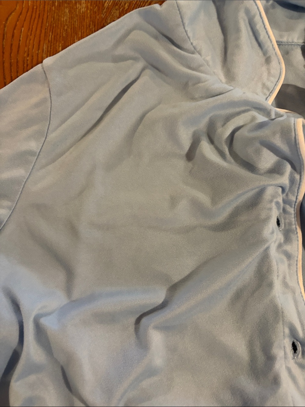 Gap Light Blue Short Sleeve PJ Set with White Piping, Large - Picture 6 of 16